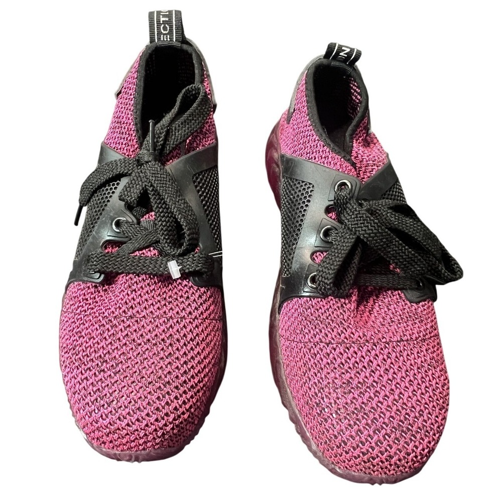 Indestructible Womens Pink Knit Steel Toe Mesh Athletic Working Shoes US 9